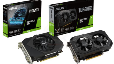 Phoenix GeForce GTX 1630 y TUF Gaming GeForce GTX 1630