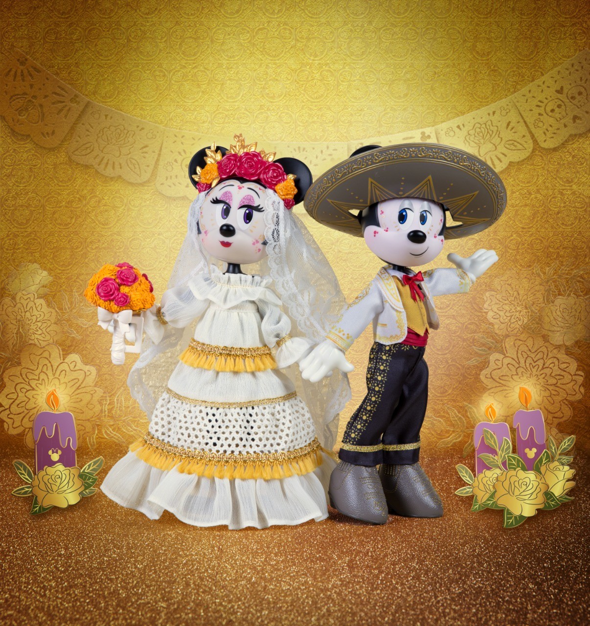 Mickey and Minnie dia de muertos