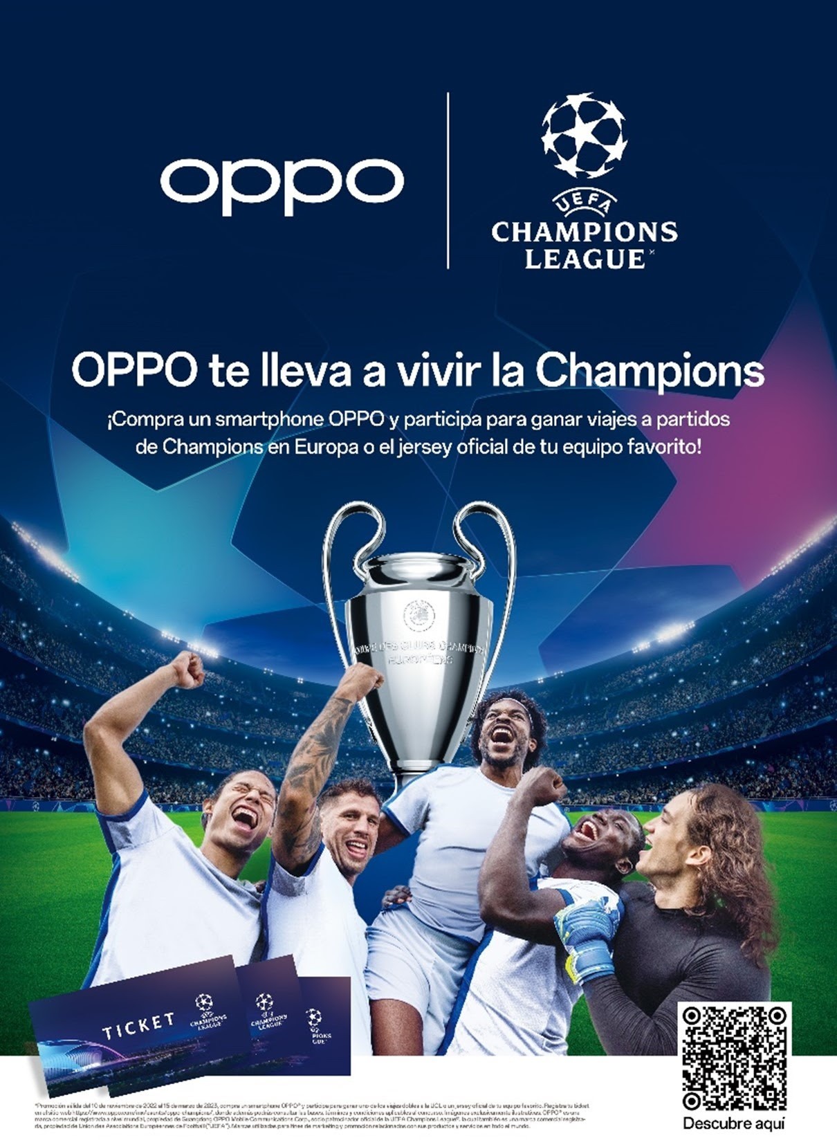 ¿Quieres vivir la Champions League? OPPO te lleva gratis junto con un acompañante