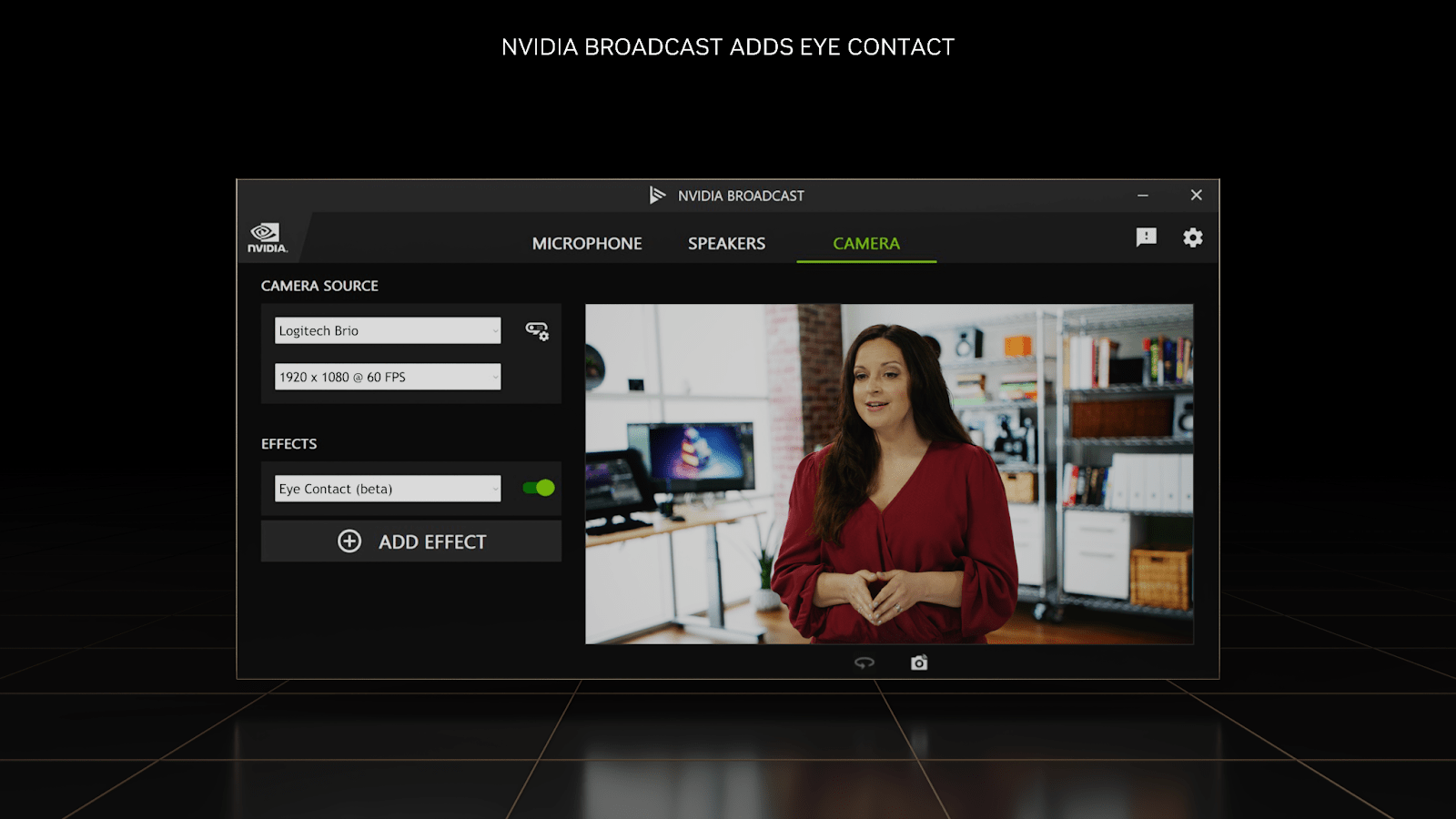 NVIDIA Broadcast agrega Eye Contact