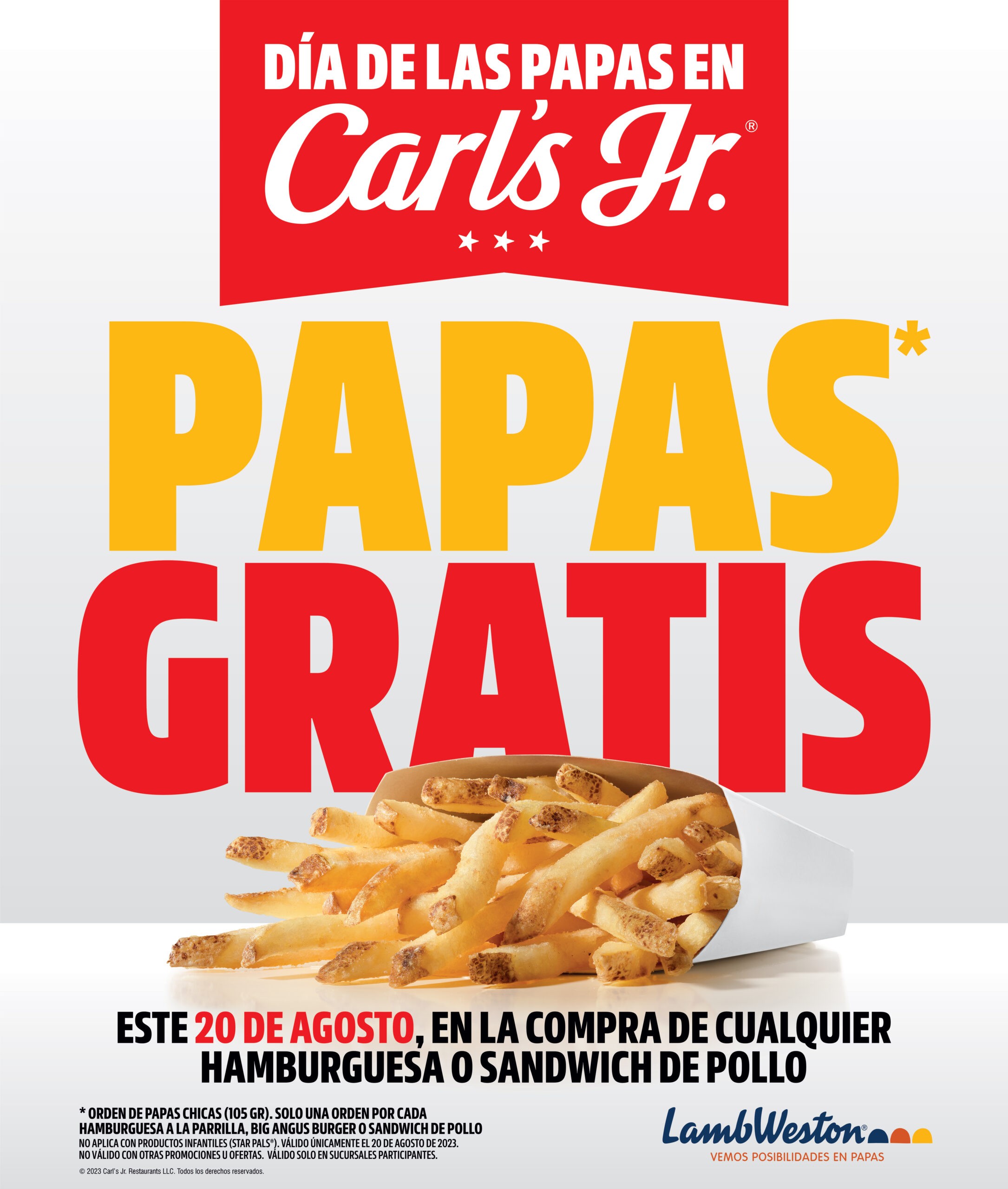 Carl´s Jr. Día de la Papa Frita