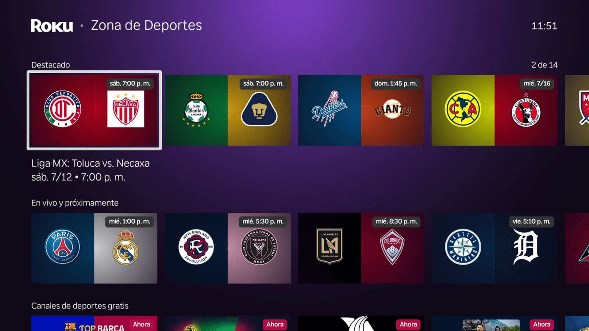 Roku Zona de Deportes